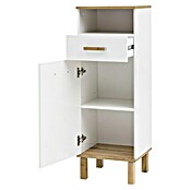 Schildmeyer Padua Highboard (35 x 40 x 115 cm, Weiß/Eiche)