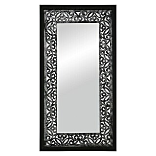 Espejo de pared Mosaico Surat (70 x 160 cm, Negro/Plateado)