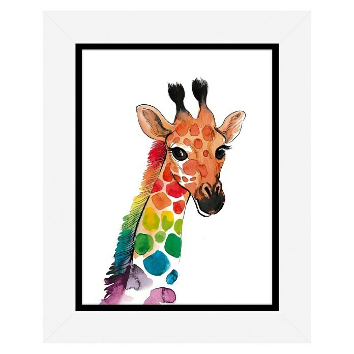 Cuadro enmarcado Jirafa (Giraffe, 30 x 40 cm)