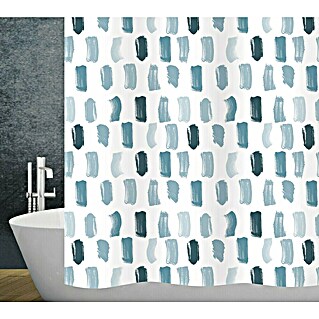 Diaqua Textil-Duschvorhang Paint (B x H: 240 x 180 cm, Blau/Weiß)