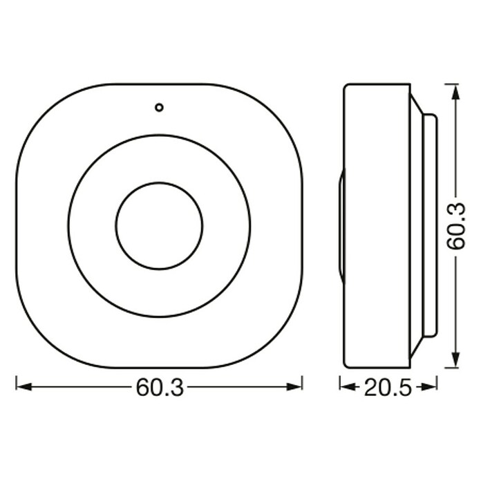 Ledvance Smart+ WiFi Bewegungsmelder (6,03 x 6,03 x 2,05 cm) | BAUHAUS