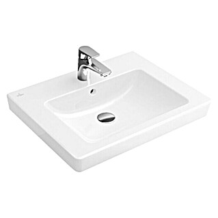 Villeroy & Boch Subway 2.0 Aufsatzwaschbecken (65 x 47 cm, Ohne Spezialglasur, Hahnloch: Mitte, Mit Überlauf, Weiß)