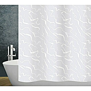 Diaqua Douchegordijn, textiel (180 x 200 cm, Wit)