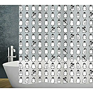 Diaqua Peva Duschvorhang Pingi (B x H: 180 x 200 cm, Schwarz/Weiß/Transparent)