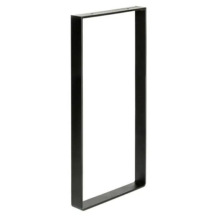 Rei Möbelfuß Strong - L x B x H: 4 x 35 x 38,5 cm, Traglast: 250 kg, Stahl, Schwarz - Metalltischbein in U-Form, ideal für individuelle Möbelprojekte. Das schlichte Design passt zu verschiedenen Tischplatten.