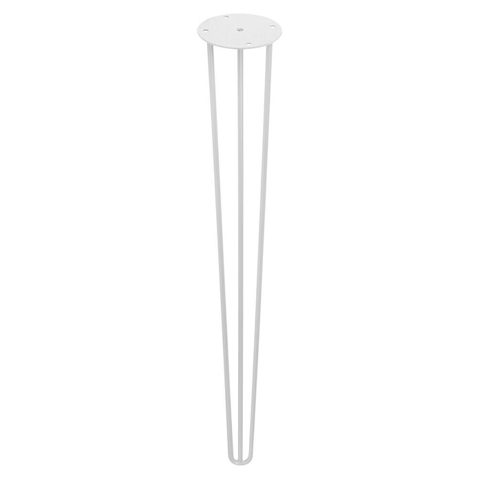 Rei Pata para muebles Tri (Ø x Al: 10 x 71 cm, Acero, Blanco) | BAUHAUS