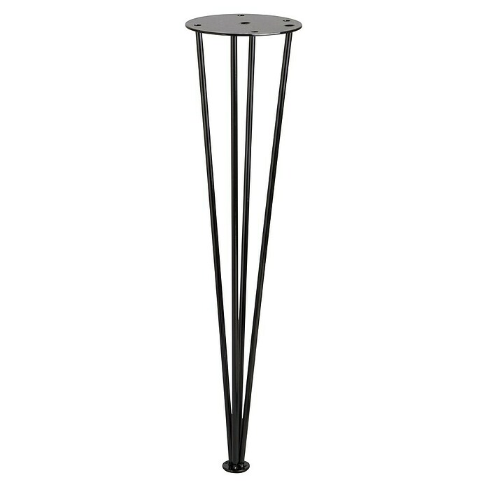 Rei Möbelfuß Hairpin mit Fuß (Ø x H: 10 x 40 cm, Stahl, Schwarz) | BAUHAUS