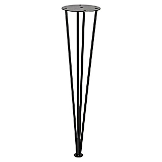 Rei Möbelfuß Hairpin mit Fuß (Ø x H: 10 x 40 cm, Stahl, Schwarz)