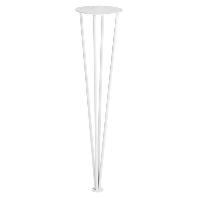 Rei Pata para muebles Quad (Ø x Al: 10 x 40 cm, Acero, Blanco) | BAUHAUS