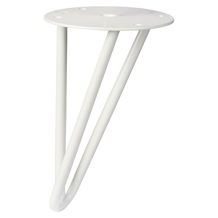 Rei Pata para muebles Tri (Ø x Al: 10 x 16 cm, Acero, Blanco) | BAUHAUS