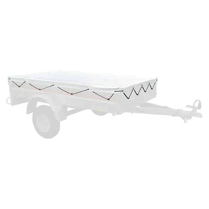Stema Flachplane BH 7.5-20-12.1 - Passend für: Stema PKW-Anhänger BH 7.5-20-12.1 mit Kasteninnenmaß 201 x 117 cm - Anhänger mit weißer Plane, ideal für den Transport von Gütern. Die Plane schützt vor Wind und Wetter.