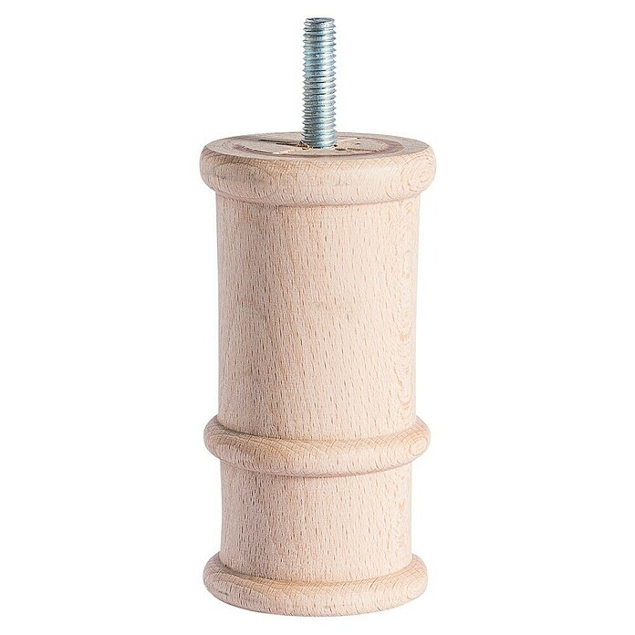 Rei Möbelfuß Tarragona (Ø x H: 5,3 x 10 cm, Holz, Oberflächenbehandlung: Unbehandelt) | BAUHAUS