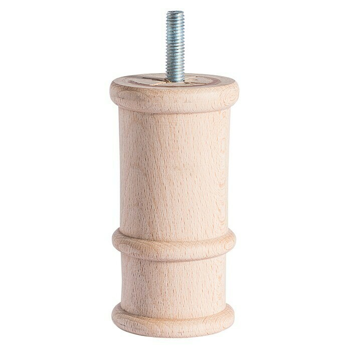 Rei Möbelfuß Tarragona (Ø x H: 5,3 x 10 cm, Holz, Oberflächenbehandlung: Unbehandelt)