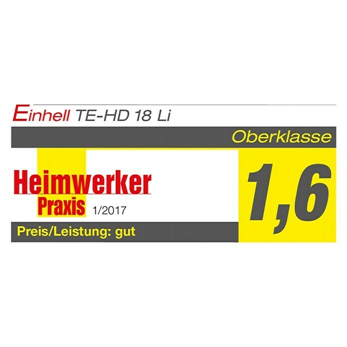 Einhell Power X-Change Akku-Bohrhammer TE-HD 18 Li-Solo18 V, Ohne Akku, Leerlaufdrehzahl: 0 U/min - 1.100 U/min Unknown