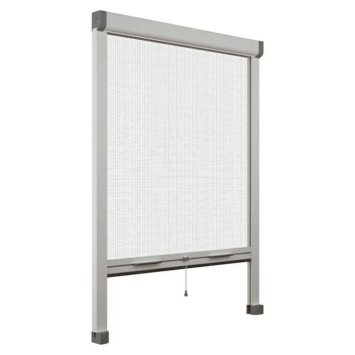 Mosquitera enrollable vertical (An x Al: 100 x 140 cm, Color bastidor:  Blanco)