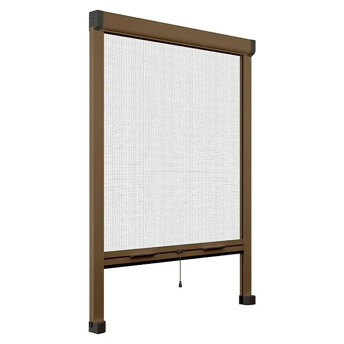 Mosquitera para ventana Elite - An x Al: 140 x 140 cm, Montaje de la mosquitera: Inserción, Color bastidor: Bronce - Estor enrollable mosquitera marrón con malla fina. Ideal para ventanas y puertas para mantener alejados a los insectos. Práctico y discreto.