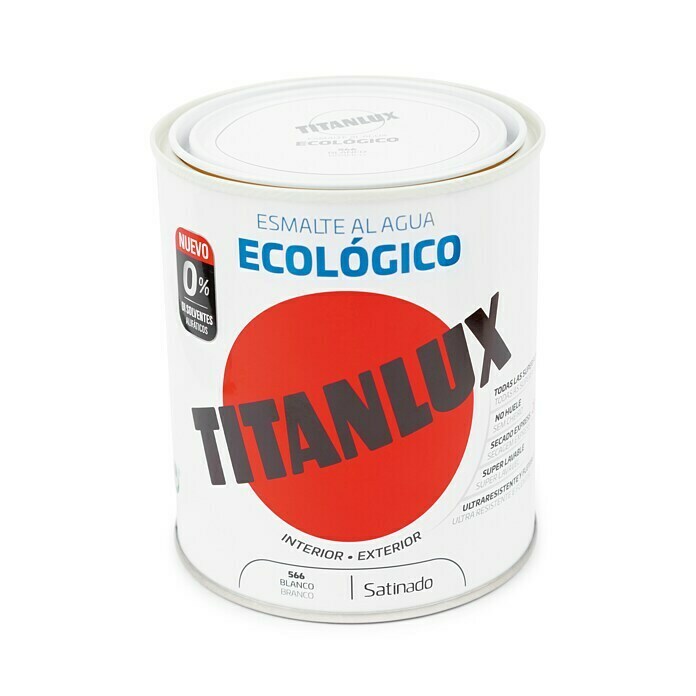 Titanlux Esmalte de color Eco (Blanco, 250 ml, Satinado)