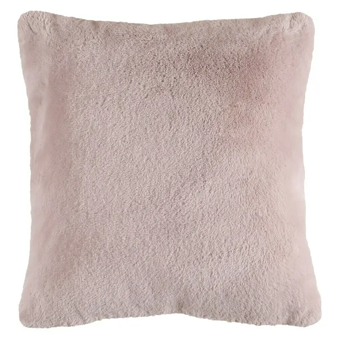 Kissen Happy - 48 x 48 cm, Puderrosa, Rechteckig - Flauschiges, quadratisches Kissen in zartem Rosa für eine gemütliche Atmosphäre und stilvolle Dekoration im Wohnbereich.