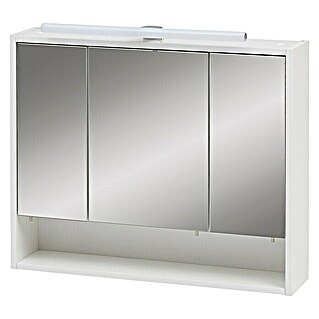 Schildmeyer Sailor LED-Spiegelschrank (B x H: 70 x 60,5 cm, Mit Beleuchtung, Holz, Weiß)