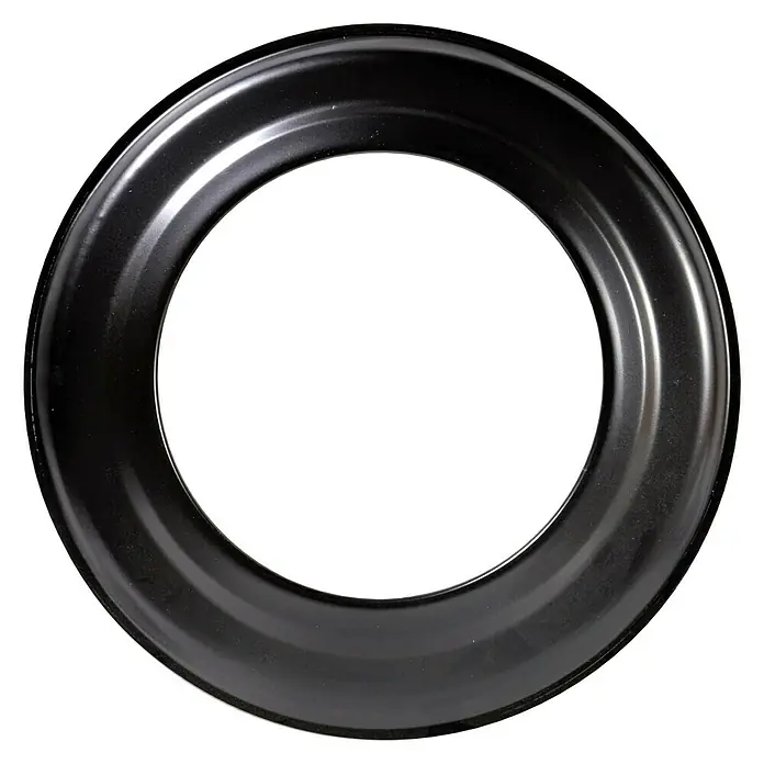 Firefix Ofenrohrrosette - Durchmesser: 150 mm, Schwarz - Schwarzer Ring aus glänzendem Material. Ideal für DIY-Projekte und als dekoratives Element, vielseitig einsetzbar.