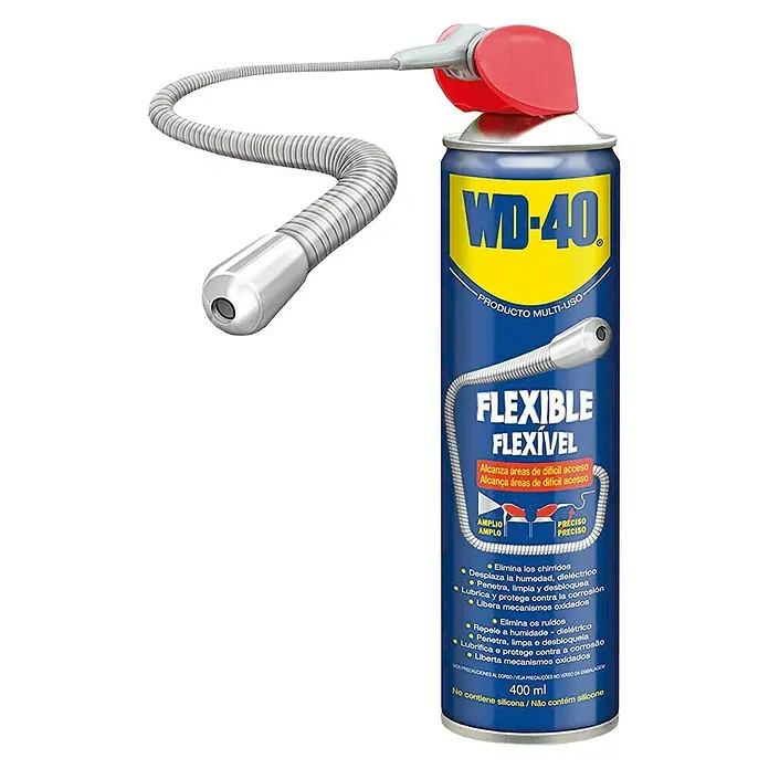 WD-40 Lubricante Multi-Uso Flexible - 400 ml - WD-40 Flexible: El producto multiuso con manguera flexible para áreas de difícil acceso, 400 ml.