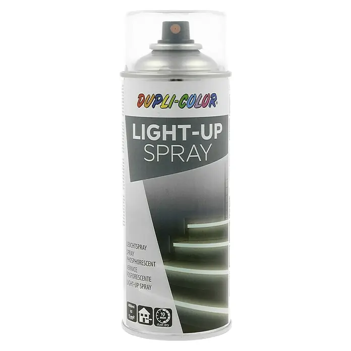 Dupli-Color Effect Sprühlack Light-Up Spray - Hell-Gelb-Grün, Matt, 400 ml - Dupli-Color Light-Up Spraydose mit phosphoreszierender Farbe für leuchtende Effekte. Ideal für Dekorationen und zur Verbesserung der Sichtbarkeit im Dunkeln.