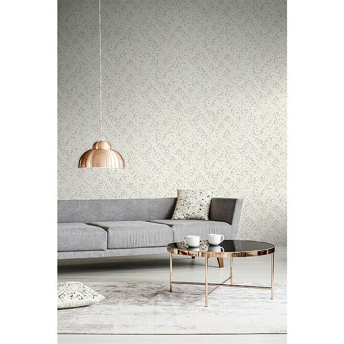 AS Creation New Walls Vliestapete (Creme/Rosé, Grafisch, 10,05 x 0,53 m)