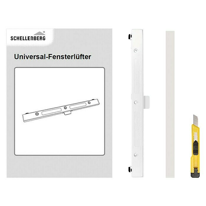 Schellenberg Fensterlüfter (L x B x H: 293 x 21 x 9,5 mm, Weiß)
