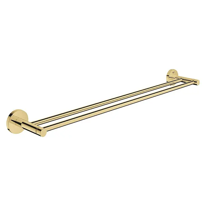 Grohe Essentials Doppel-Badetuchhalter - Cool Sunrise, Glänzend - Goldener Grohe Essentials Handtuchhalter mit zwei Stangen. Praktisches und stilvolles Accessoire für jedes Badezimmer.