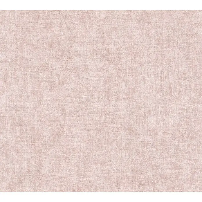 A.S. Création New Walls Vliestapete I - Rosa, Uni, 10,05 x 0,53 m - Nahaufnahme eines rosafarbenen Textilmaterials, das eine subtile, gewebte Textur aufweist, ideal für Hintergründe und Designprojekte.