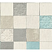 AS Creation New Walls Vliestapete (Türkis, Fliesenoptik, 10,05 x 0,53 m)
