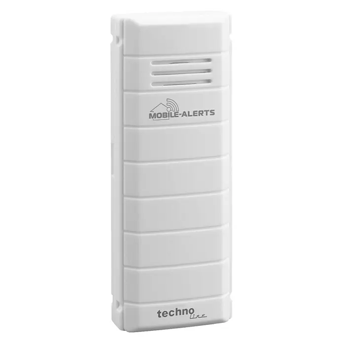Mobile-Alerts Temperatursensor MA10100 - Batteriebetrieben, Weiß, -29 °C - 59,9 °C - Weißer Mobile-Alerts-Sensor von Techno Line für die Wetterüberwachung mit präzisen Messwerten und zuverlässiger Datenübertragung.