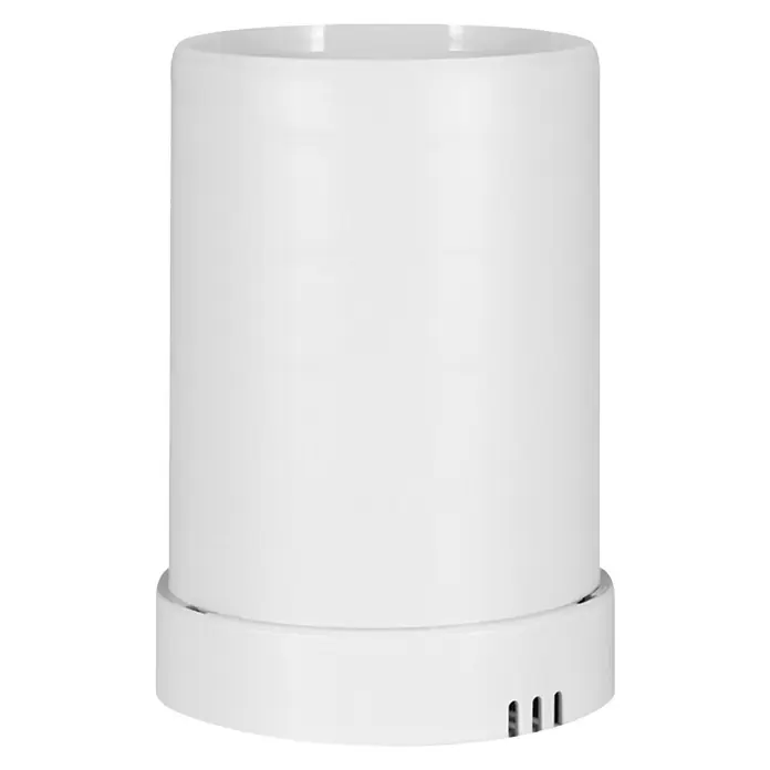 Mobile-Alerts Regenmesser MA10650 - Batteriebetrieben, Weiß, Ø x H: 13,2 x 13,8 cm - Ein sauberer, weißer Raumbefeuchter mit einem zylindrischen Design, ideal für eine ruhige und gesunde Raumatmosphäre.
