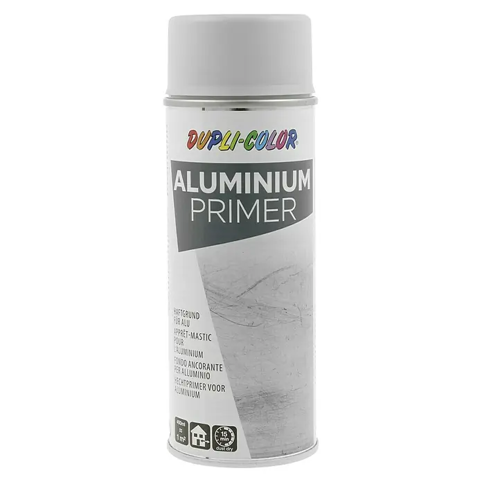 Dupli-Color Basic Sprühlack Aluminium Primer - Grau, Matt, 400 ml - Dose Dupli-Color Aluminium Primer Haftgrund für Alu, zum Vorbereiten von Oberflächen für die Lackierung, für beste Ergebnisse.