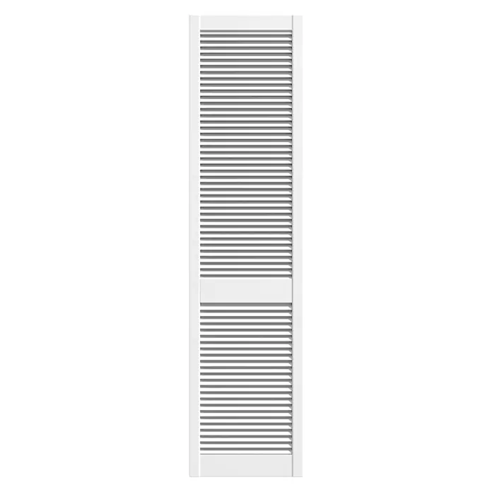 Lamellentür - B x H: 494 x 1.985 mm, Art Lamellen: Offen, Weiß - Hier ist eine weiße Lamellentür, die sich ideal für die Belüftung und den Schutz der Privatsphäre in Ihrem Zuhause eignet.
