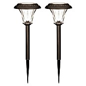 Duracell Solar-Erdspieß (2 Stk., LED, Anthrazit, Höhe: 34,2 cm)