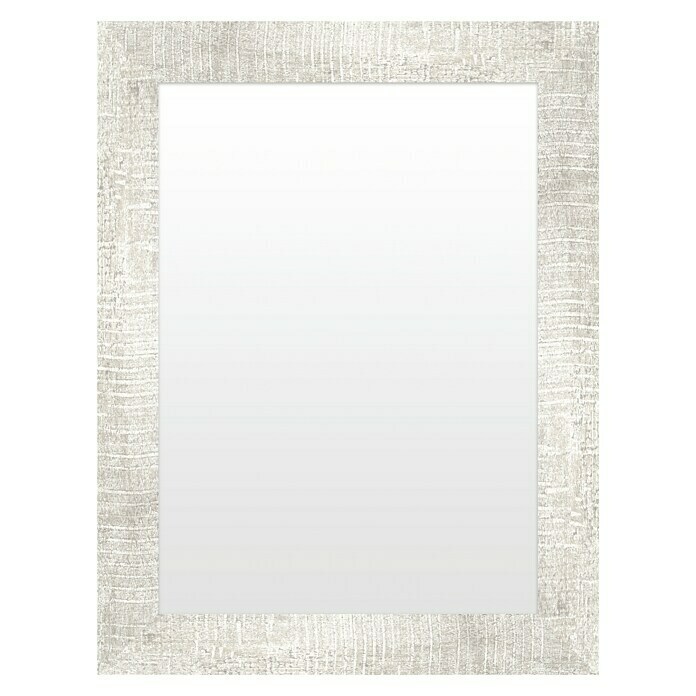 Espejo de pared Stone (65 x 85 cm, Blanco)