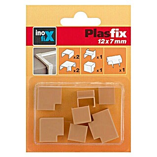 Inofix Plasfix Kit de accesorios para canaleta (Roble, An x Al: 1,2 x 0,7 cm, 7 ud.)