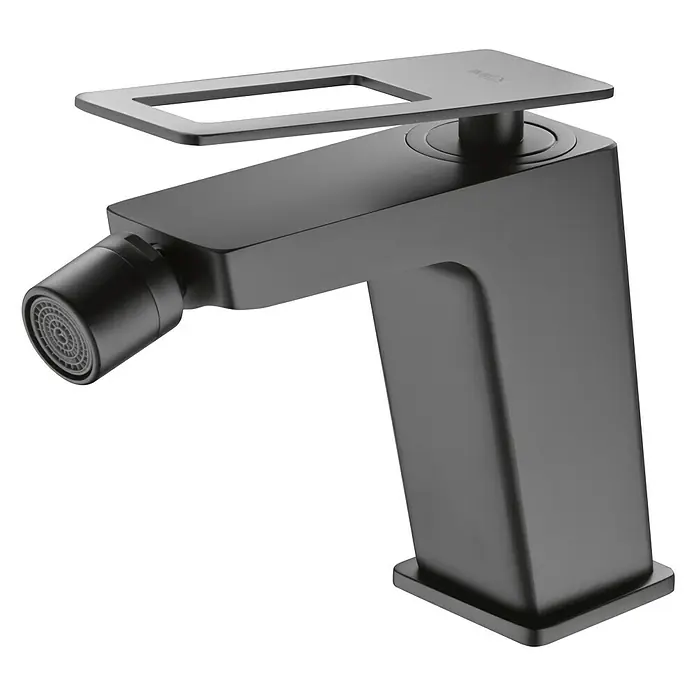 Imex Suecia Grifo monomando de bidé - Negro - Grifo moderno en negro mate con diseño cuadrado. Un verdadero atractivo para cualquier baño, combinando estilo y funcionalidad.