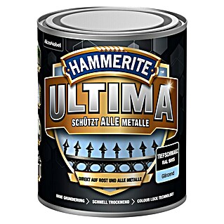 Hammerite Ultima Metall-Schutzlack (RAL 9005, Tiefschwarz, 750 ml, Glänzend, Lösemittelbasiert)