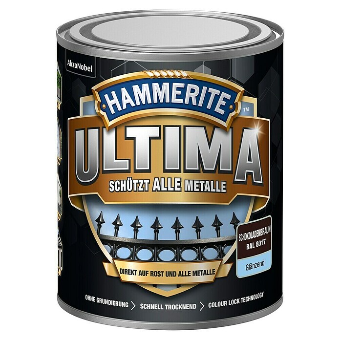 Hammerite Metall-Schutzlack ULTIMA (RAL 8017, Schokoladenbraun, 750 ml, Glänzend)