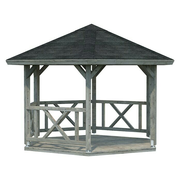 Palmako Pavillon Betty (L x B: 337 x 337 cm, Grau)