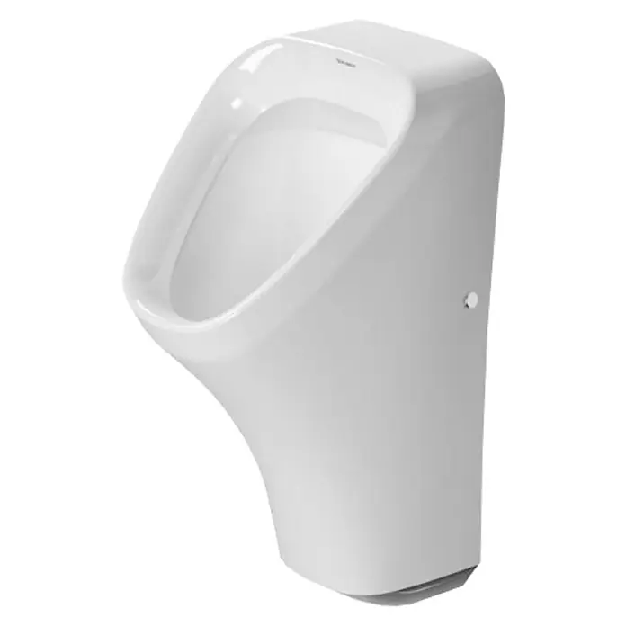 Duravit DuraStyle Urinal - Batteriebetrieben, Mit Spülrand, Unbeschichtet, Zulauf: Hinten, Absaugspülung, Ohne Zielobjekt, Ohne Urinaldeckel - Bild eines weißen Duravit Urinals zur Wandmontage, ideal für moderne Badezimmer.