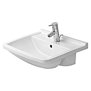 Duravit Starck 3 Einbauwaschbecken (55 x 46 cm, Mit schmutzabweisender Glasur, Hahnloch: Mitte, Mit Überlauf, Weiß)