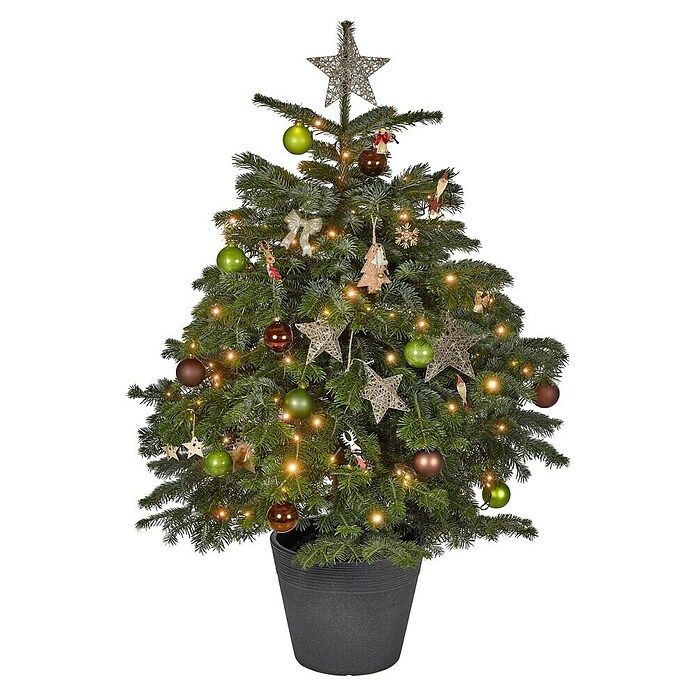 Geli Pflanztopf Napoli (40 cm, Anthrazit, Gerillt)