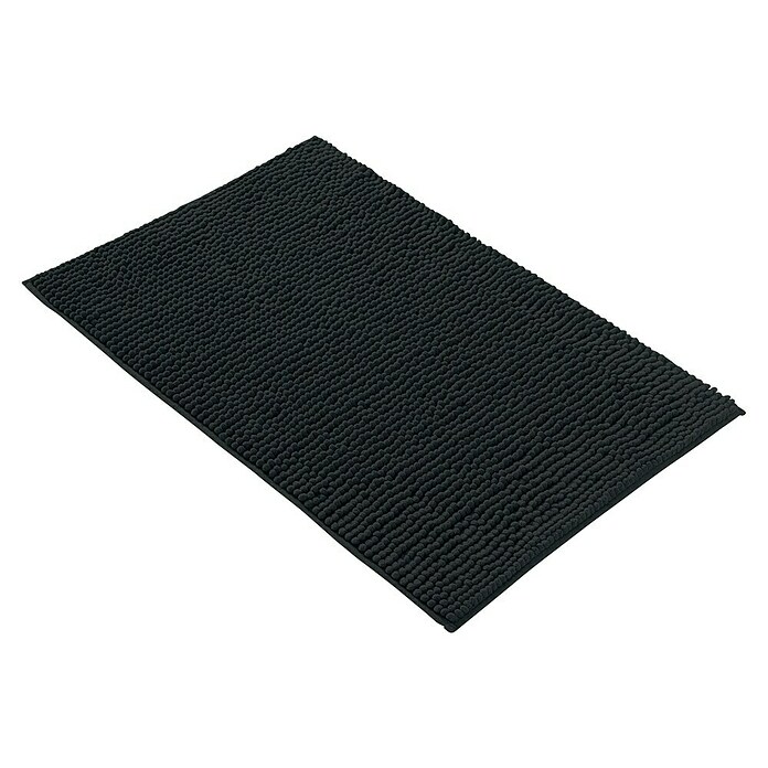 Camargue Badkamermat Zottel (50 x 80 cm, Zwart, 100 % Polyester)