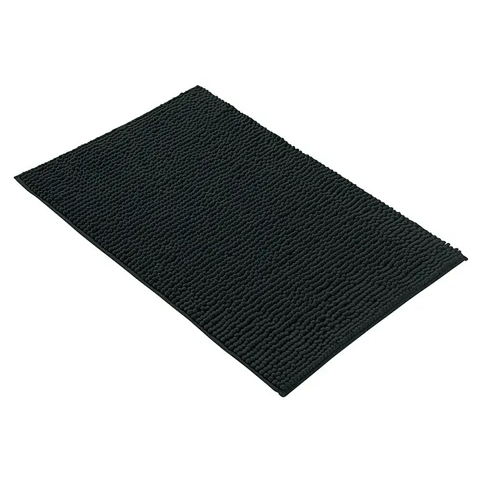 Camargue Alfombra de baño Zottel - 80 x 50 cm, Poliéster, Negro - Alfombra de baño rectangular negra con superficie texturizada tipo burbuja.