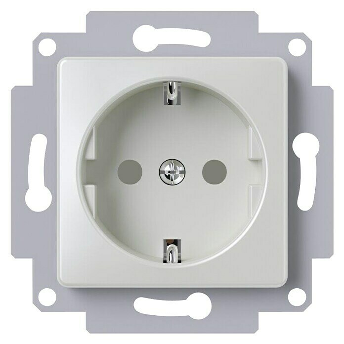 Voltomat MIKRO Stopcontact met kinderbeveiliging (Elektrowit, 1 standen, Kunststof, Inbouw)
