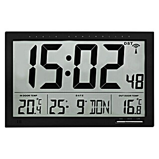Reloj despertador (Negro, L x An x Al: 36,7 x 2,8 x 23 cm)