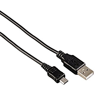 Hama USB-Kabel (Micro-B-Stecker, 0,6 m, Schwarz)